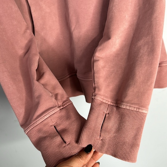 Lululemon Scuba Pullover Hoodie Mauve Washed Quicksand Size 10 - Picture 8 of 9